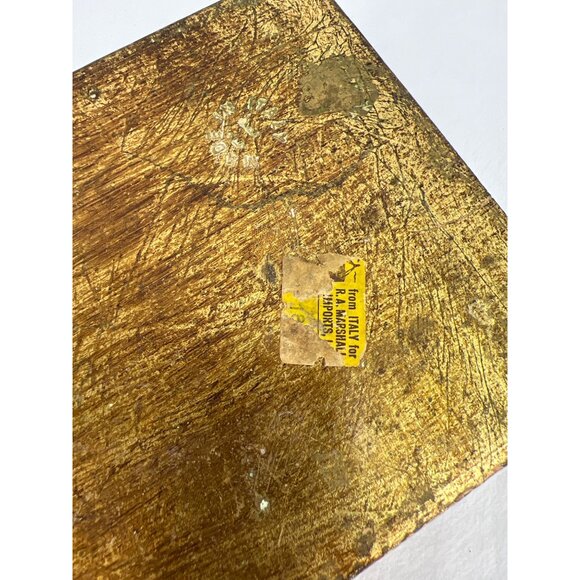 Mid-Century Italian Florentine Wooden Tissue Box Holder Handcrafted Decorative D - Picture 8 of 8